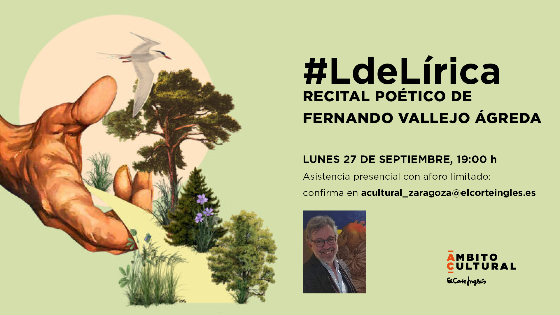 #LUNESDELÍRICA: RECITAL POÉTICO DE FERNANDO VALLEJO ÁGREDA