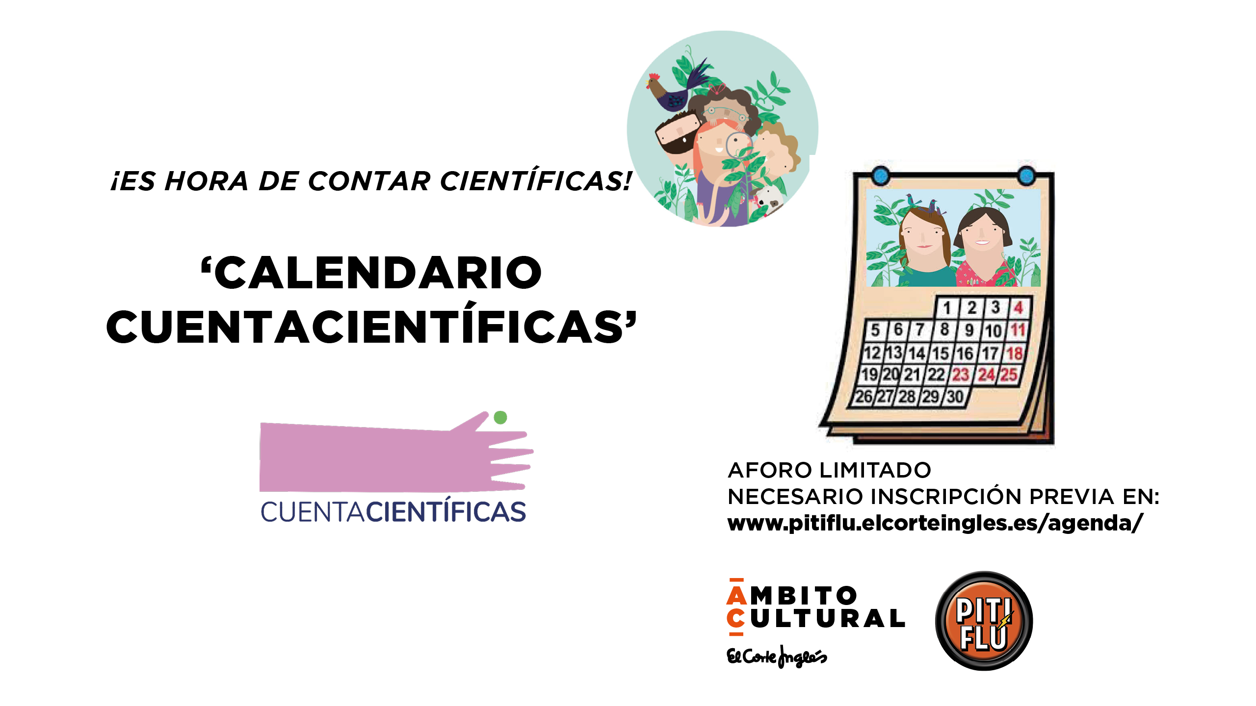 TALLER INFANTIL: 'CREA TU CALENDARIO PARA CONTAR CIENTÍFICAS'