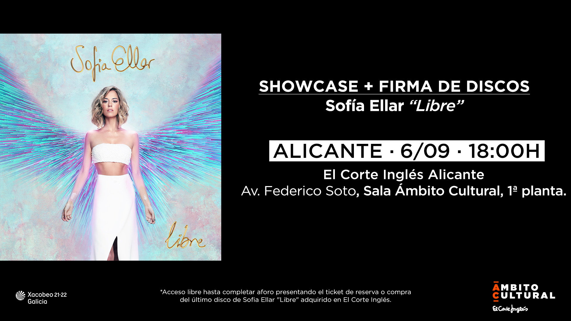 Imagen del evento Showcase y firma de discos: Sofía Ellar `Libre´