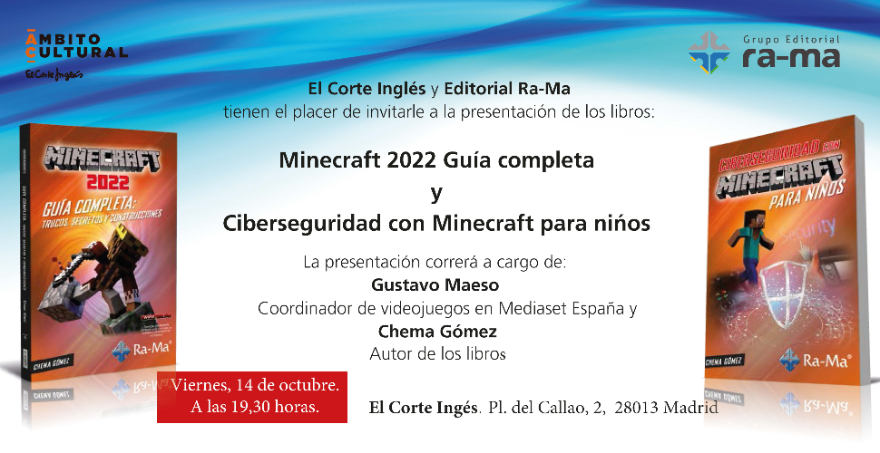 Imagen del evento Minecraft 2022 Guía completa y Ciberseguridad con Minecraft para niños