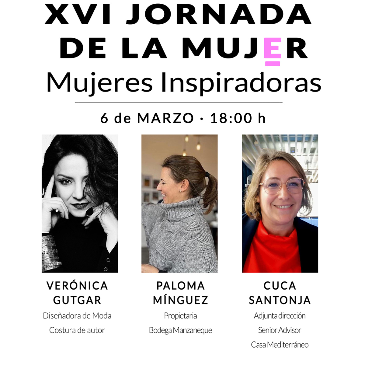 XVI JORNADA DE LA MUJER: 'Mujeres inspiradoras'