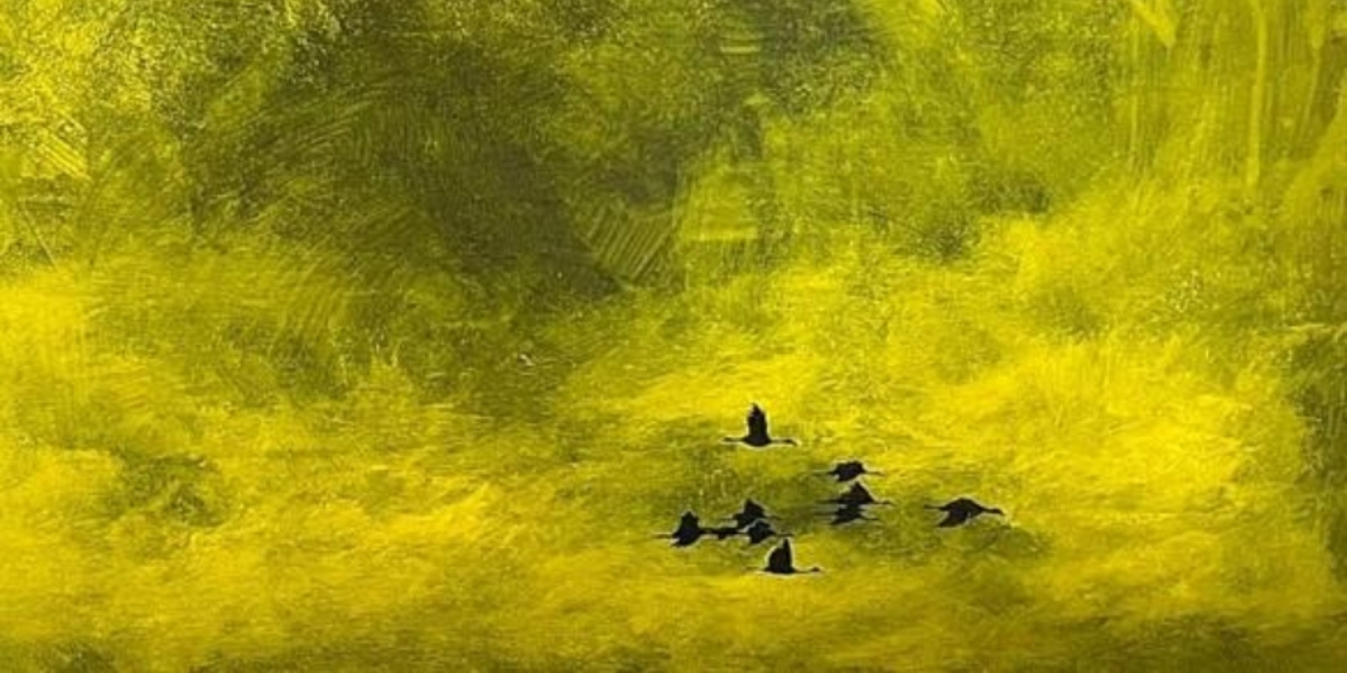 Exposición de pintura 'Grandes horizontes. Grullas en busca del paraíso'