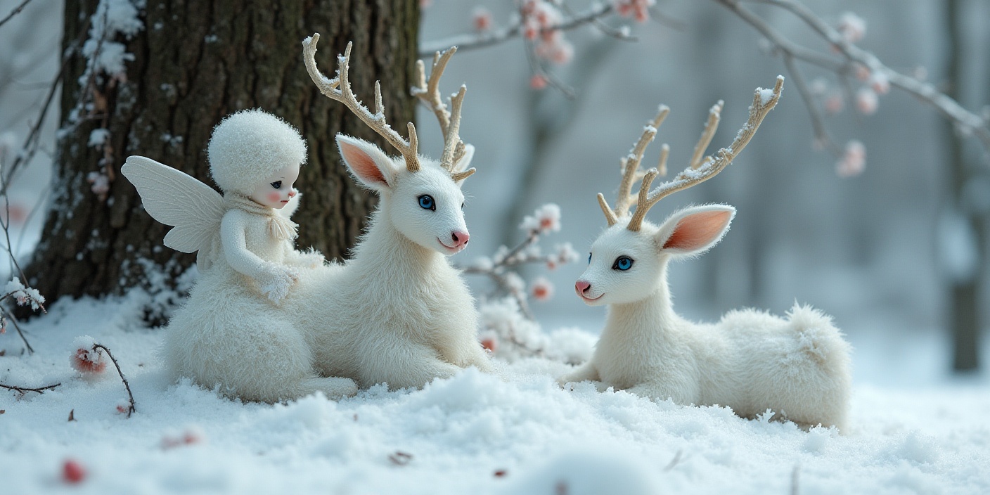 Visita de los personajes de Navidad